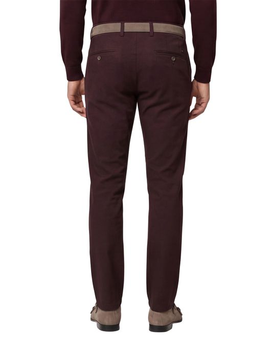 Broek Portofino aubergine slim fit