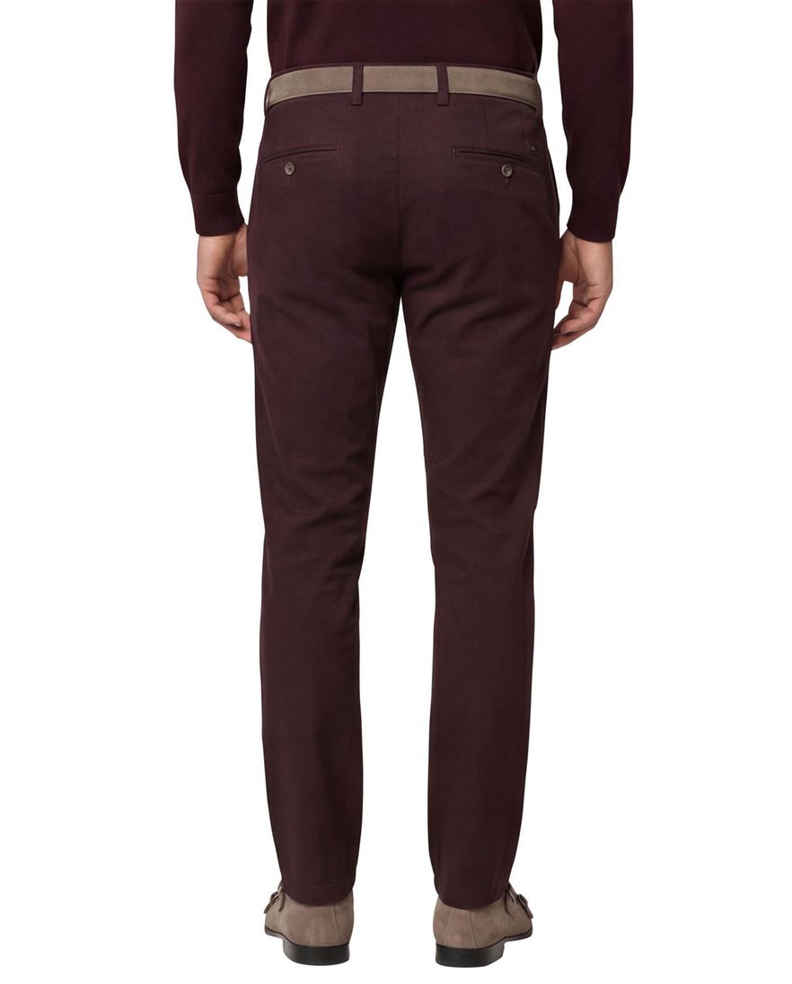 Broek Portofino aubergine slim fit