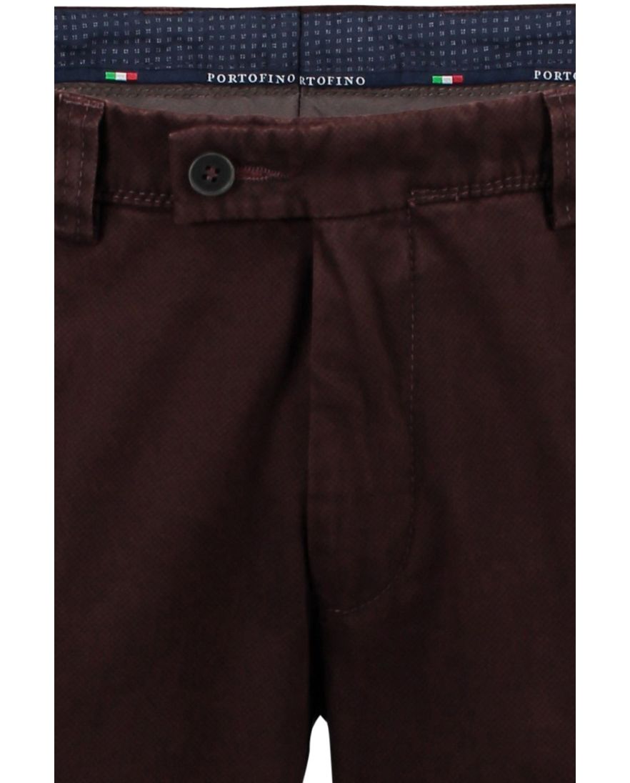 Portofino broek slim fit aubergine