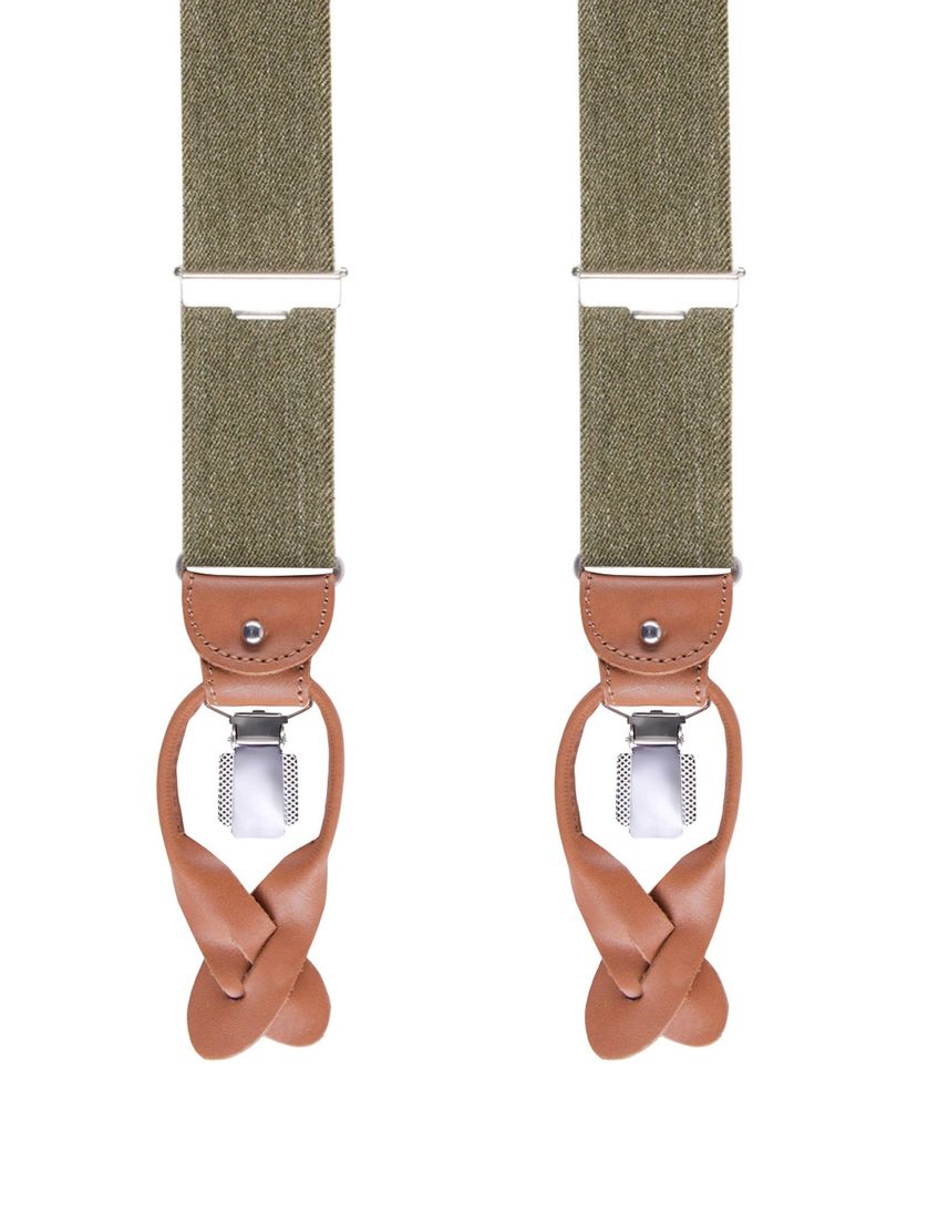 Bretels Profuomo groen melange