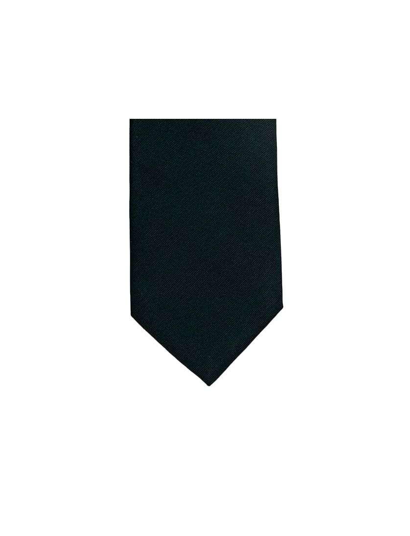 Profuomo stropdas zijde geweven effen zwart