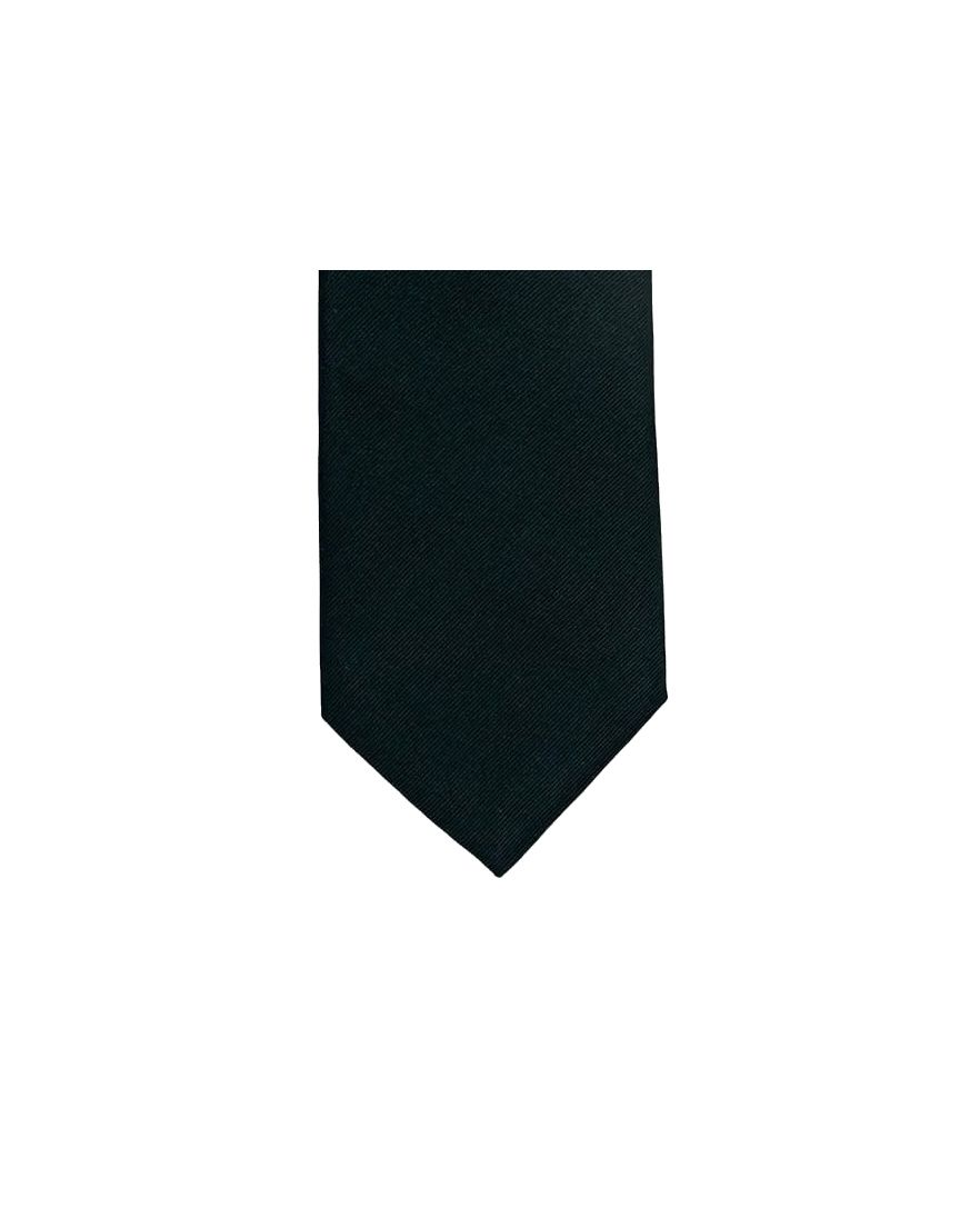 Profuomo stropdas zijde geweven effen zwart