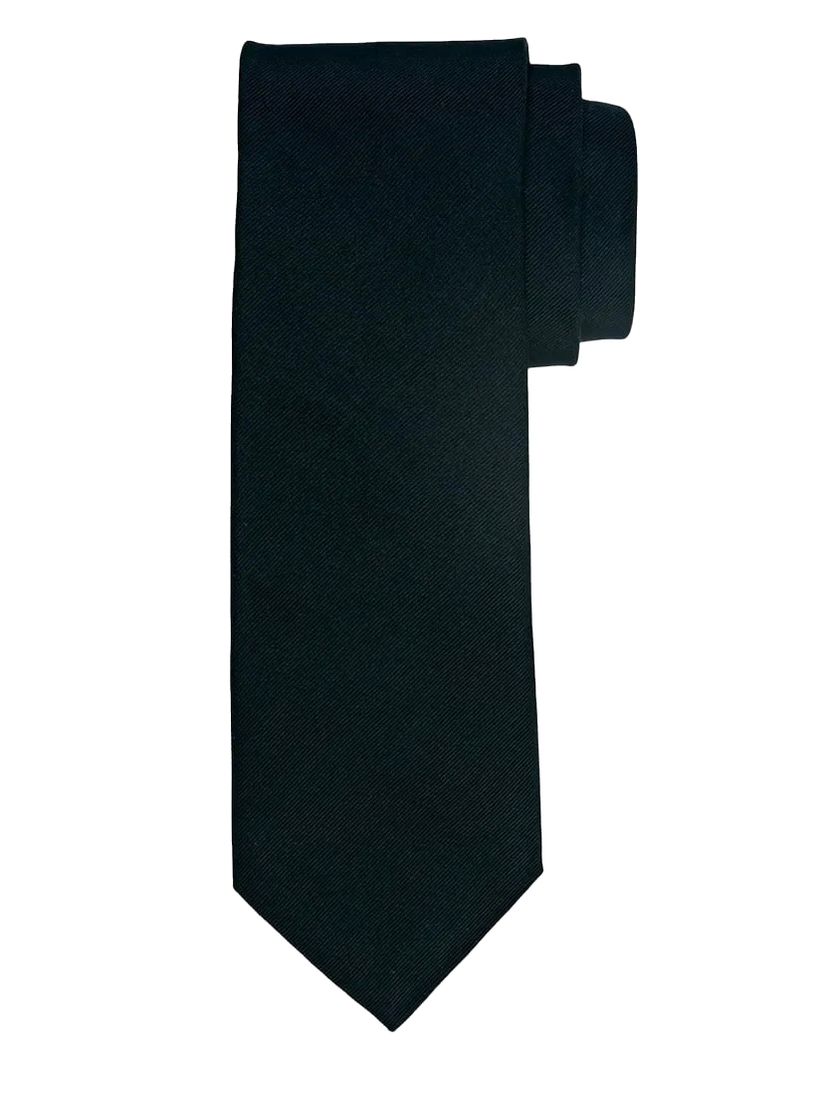 Profuomo stropdas zijde geweven effen zwart