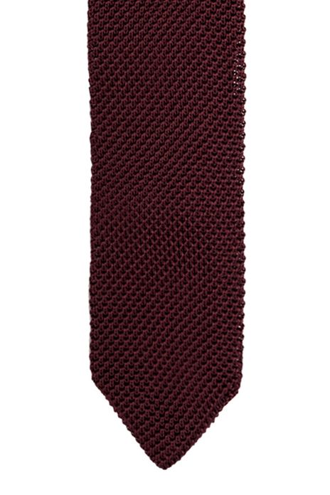 Profuomo bordeaux gebreide das zijde