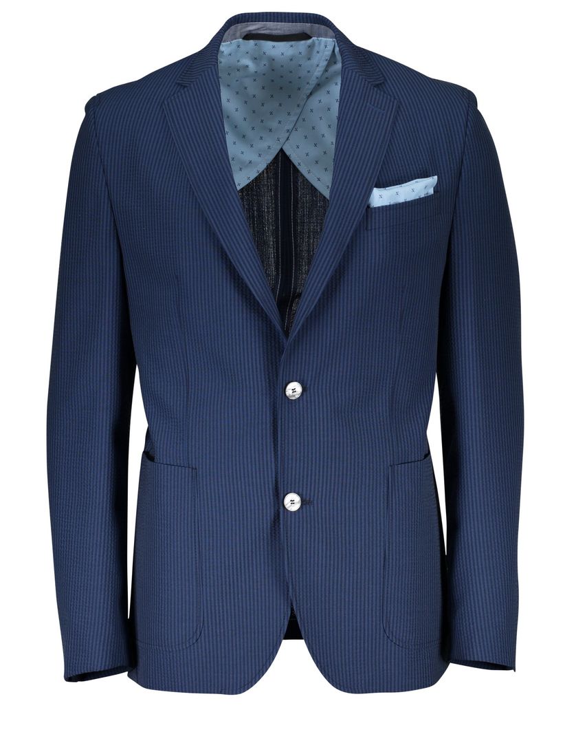 Carl Gross colbert blauw gestreept