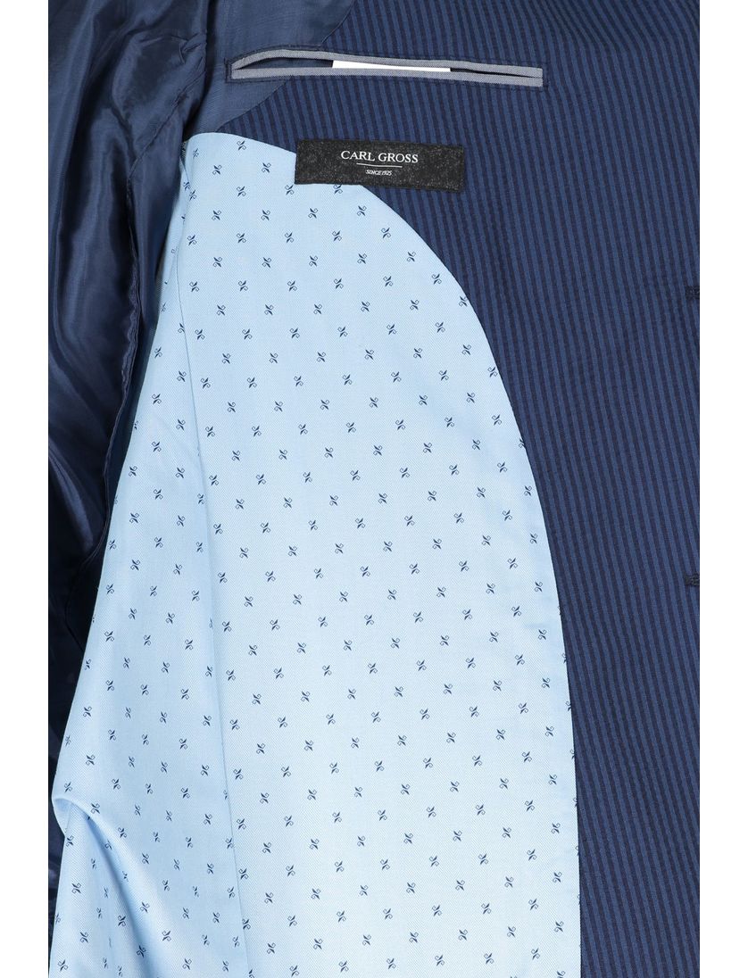 Carl Gross colbert blauw gestreept