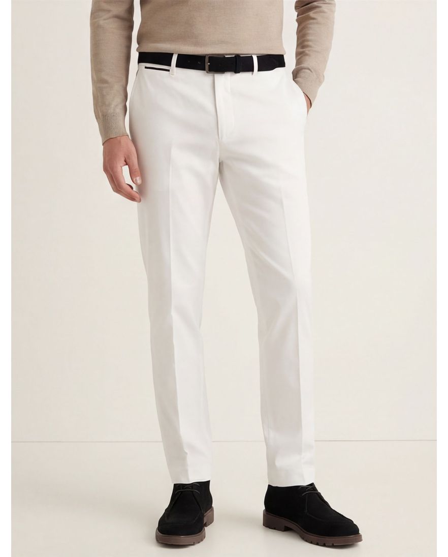 Hiltl pantalon wit katoen Peaker-S