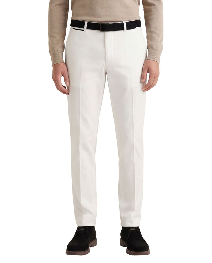 Hiltl pantalon wit katoen Peaker-S