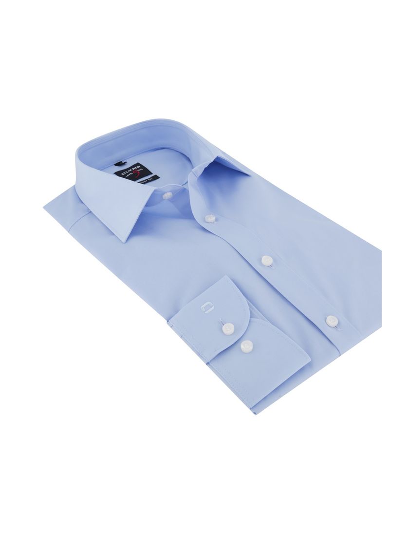 Olymp overhemd lichtblauw uni Level Five