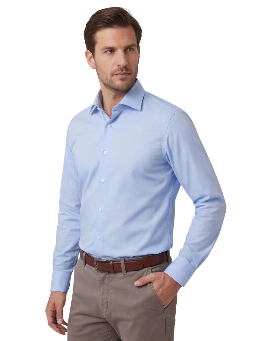 Olymp overhemd lichtblauw uni Level Five