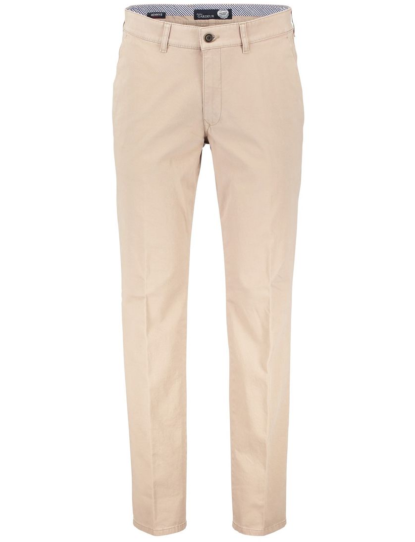 Gardeur broek Benny beige flatfront katoen