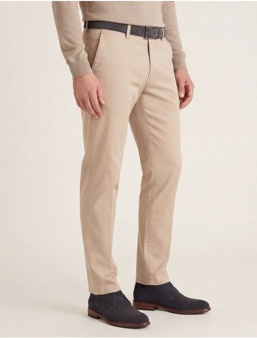 Katoenen chino Gardeur flat front beige Benny
