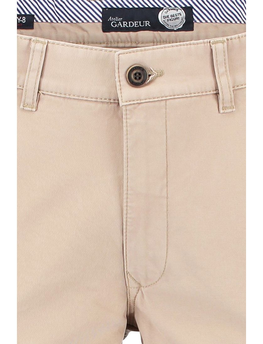 Gardeur broek Benny beige flatfront katoen