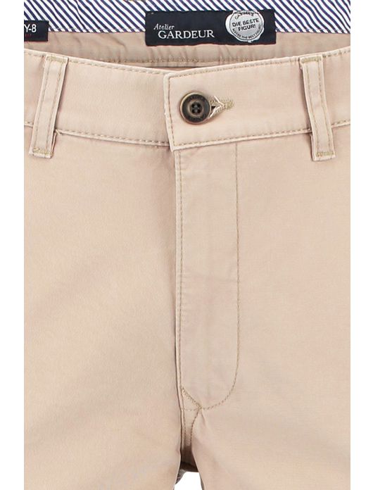 Katoenen chino Gardeur flat front beige Benny