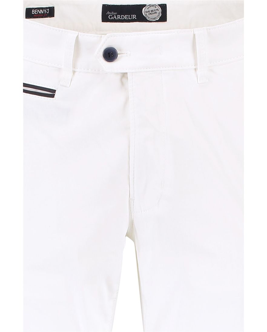 Gardeur broek katoen wit Benny