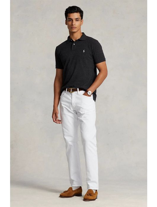 polo Polo Ralph Lauren grijs effen katoen slim fit