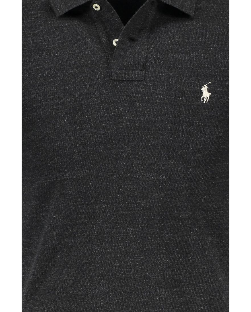 Polo Ralph Lauren polo slim fit grijs gemêleerd katoen