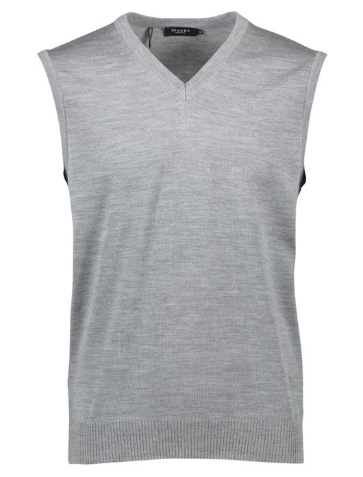 Maerz slipover grijs melange classic fit merinowol
