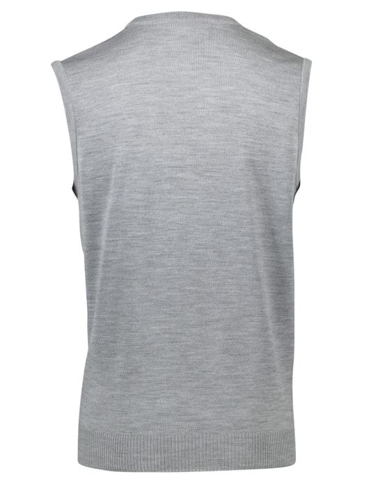 Maerz slipover grijs melange classic fit merinowol