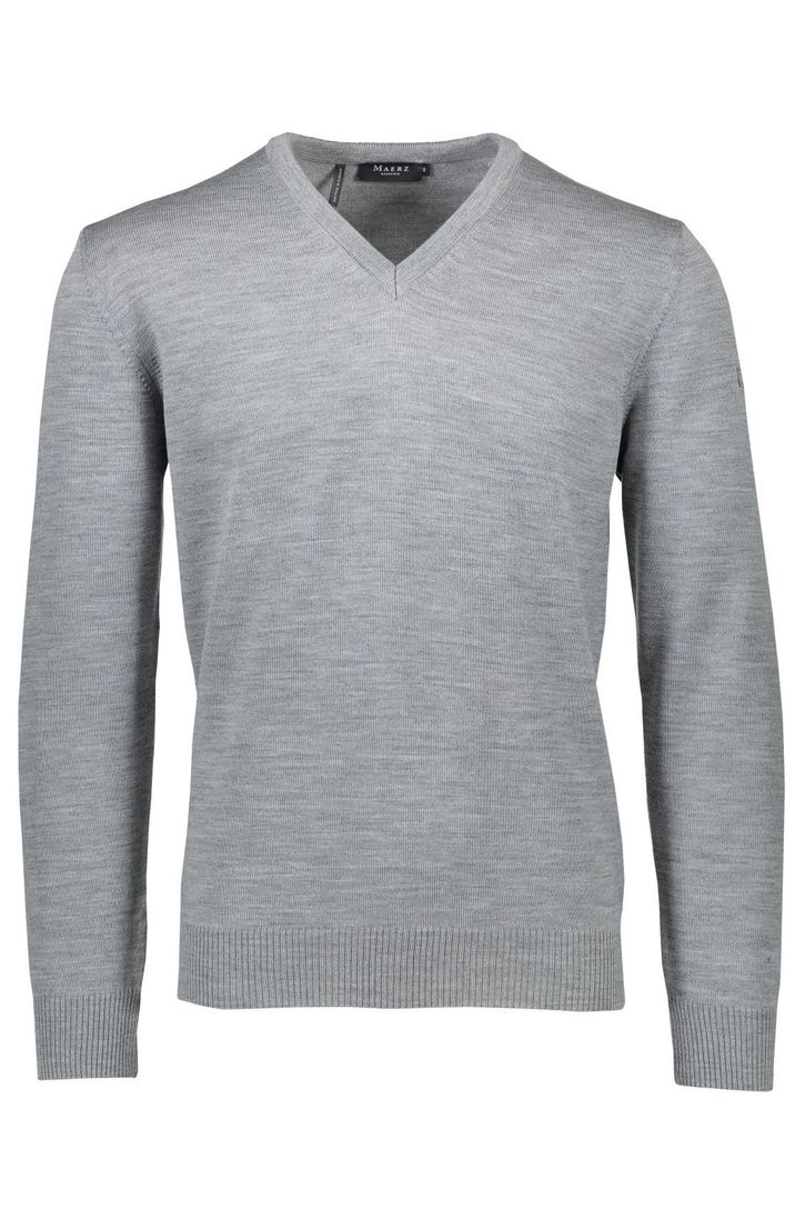 Maerz pullover mercury grey merinowol classic fit
