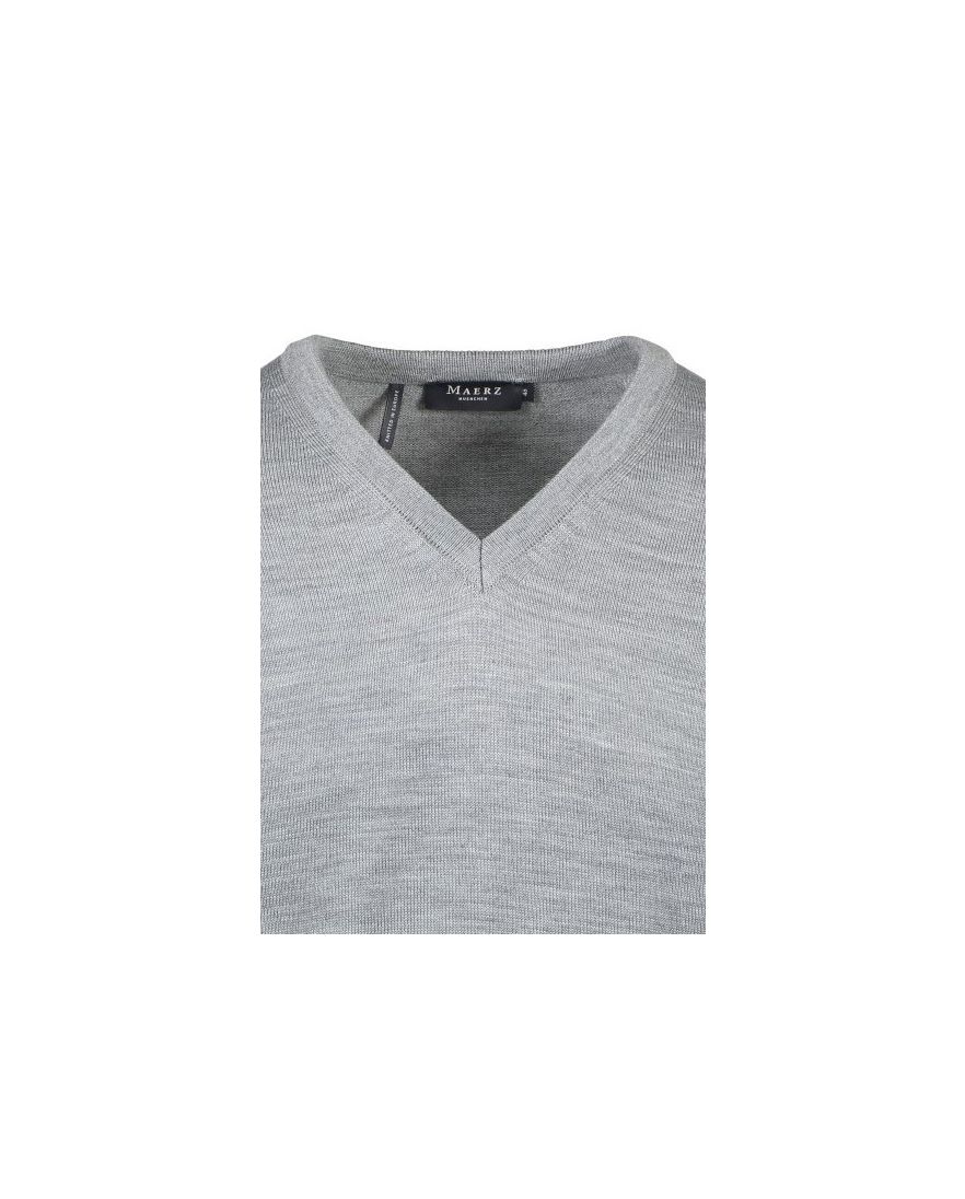 Maerz pullover mercury grey merinowol classic fit