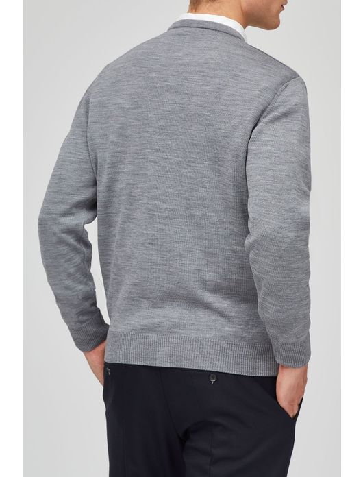 Maerz pullover mercury grey merinowol classic fit