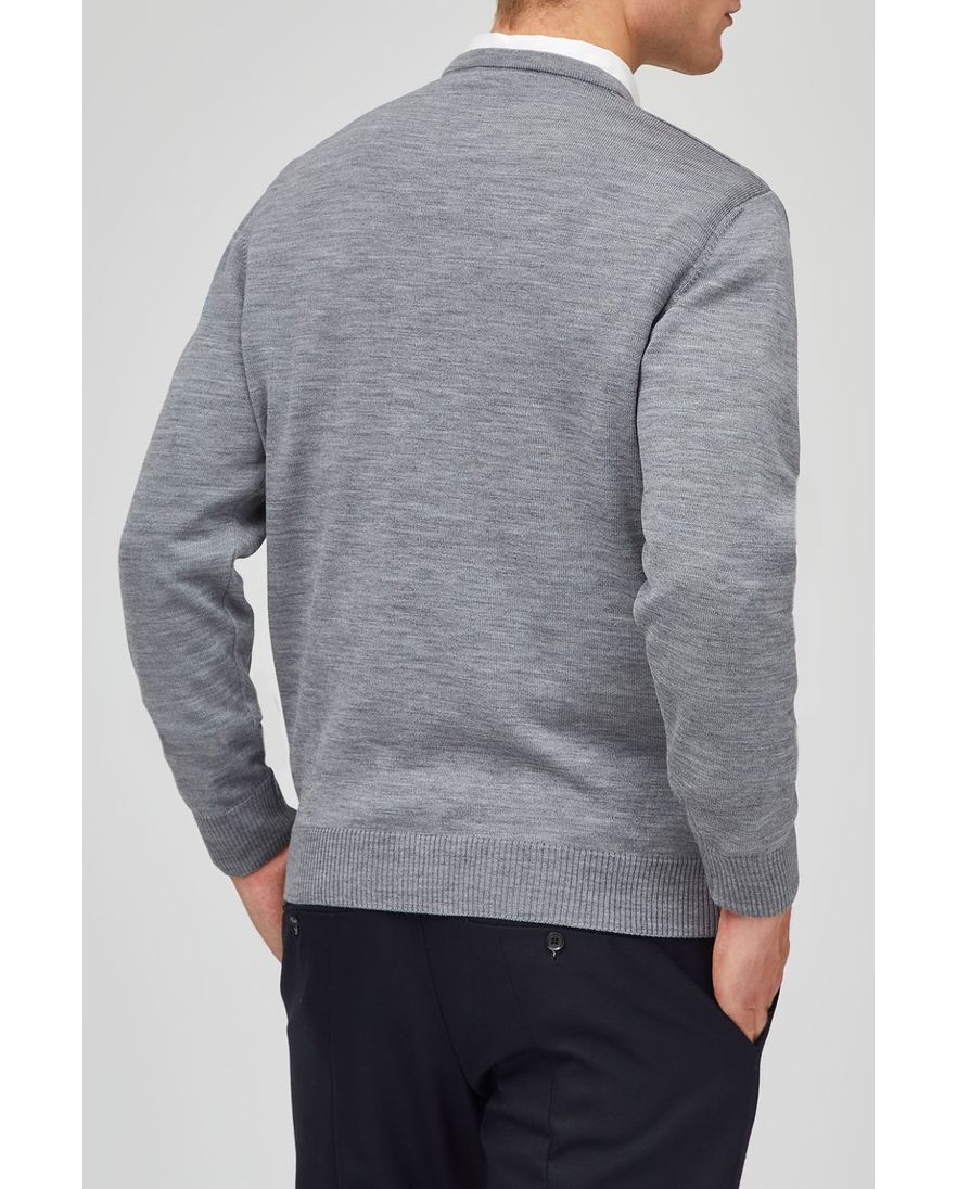 Maerz pullover mercury grey merinowol classic fit
