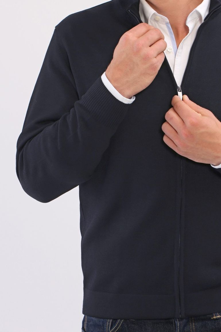 Maerz vest donkerblauw merinowol superwash