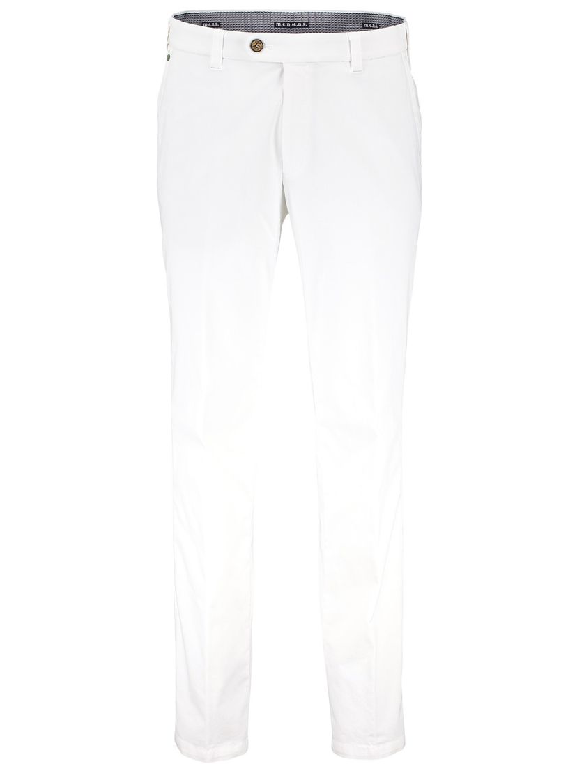 Pantalon stretch M.E.N.S. wit katoen