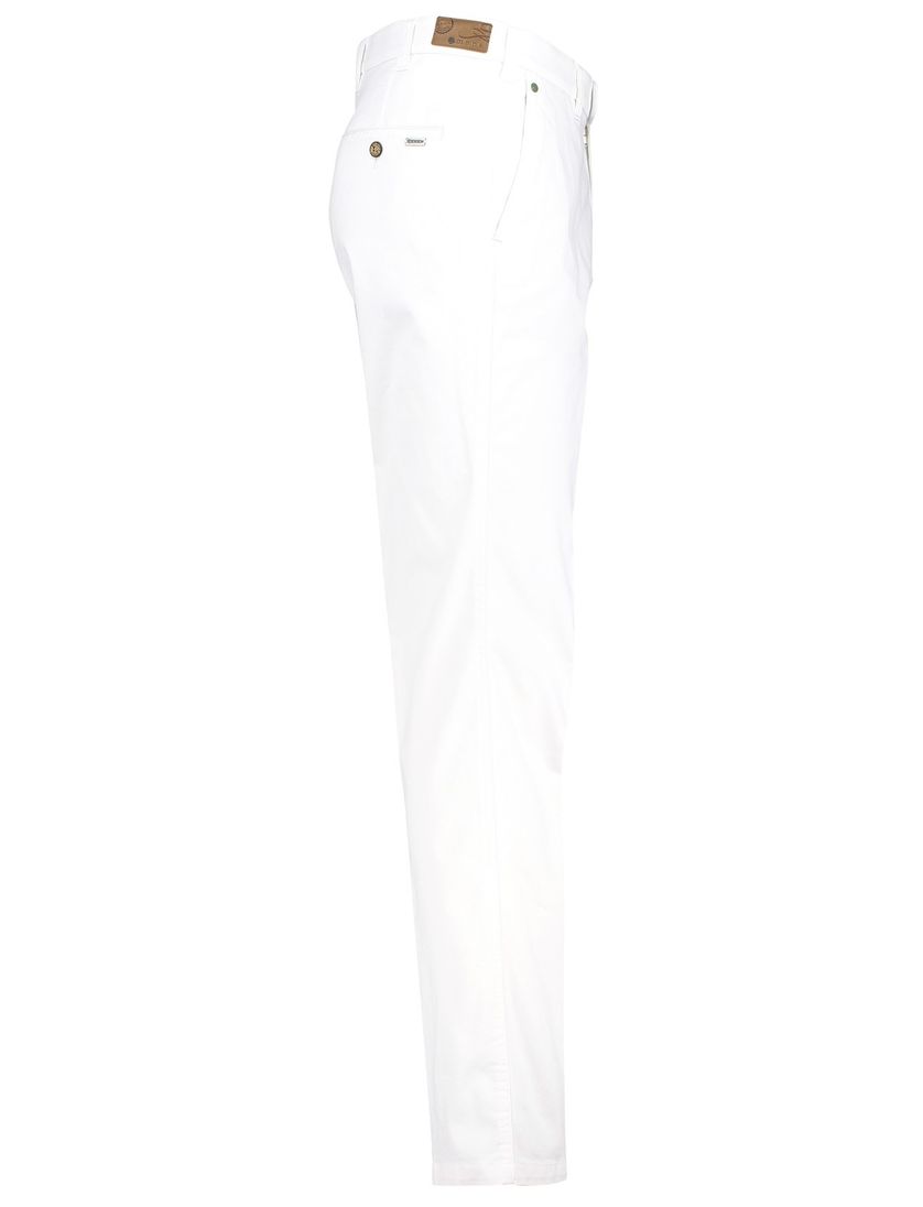 Pantalon stretch M.E.N.S. wit katoen