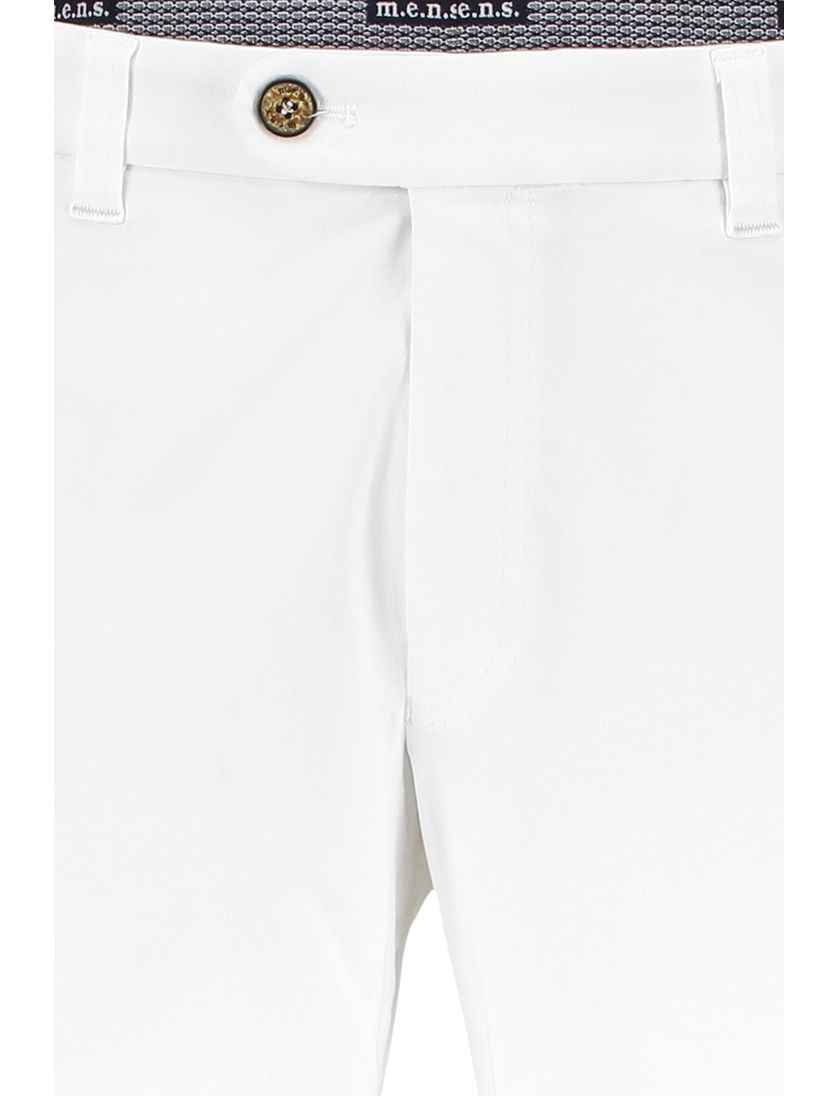 Pantalon stretch M.E.N.S. wit katoen