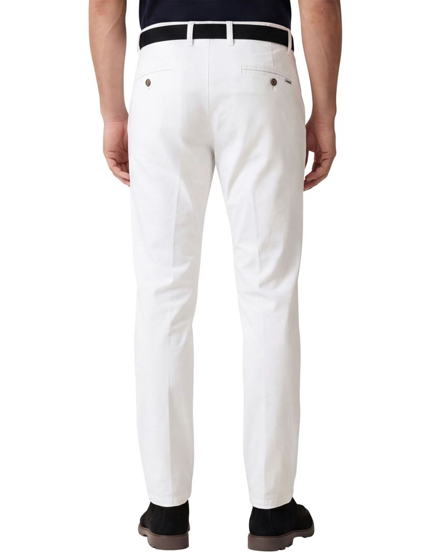 Pantalon stretch M.E.N.S. wit katoen