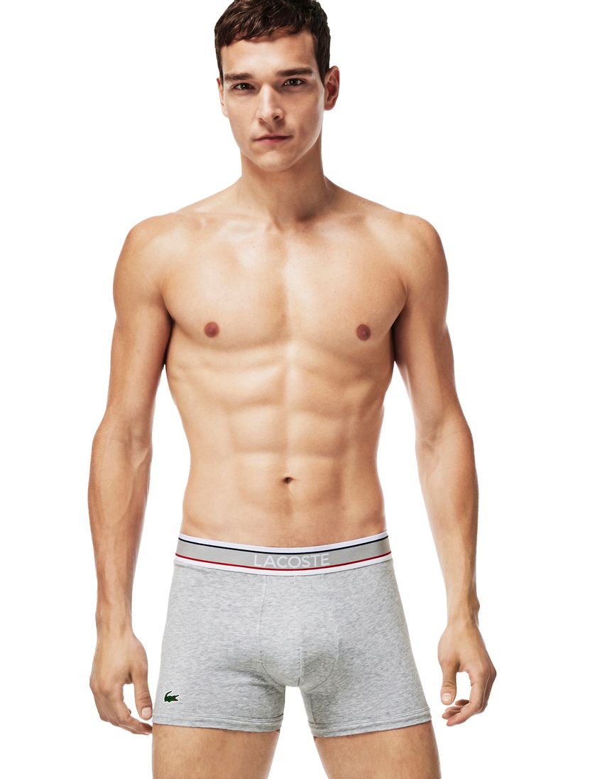 Lacoste boxershorts grijs/rood/nayv 3-pack