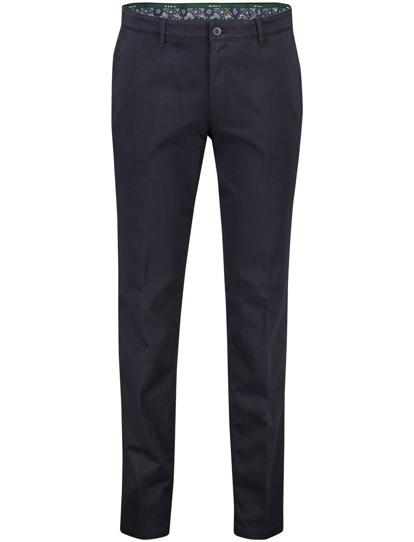 M.E.N.S. broek donkerblauw effen katoen