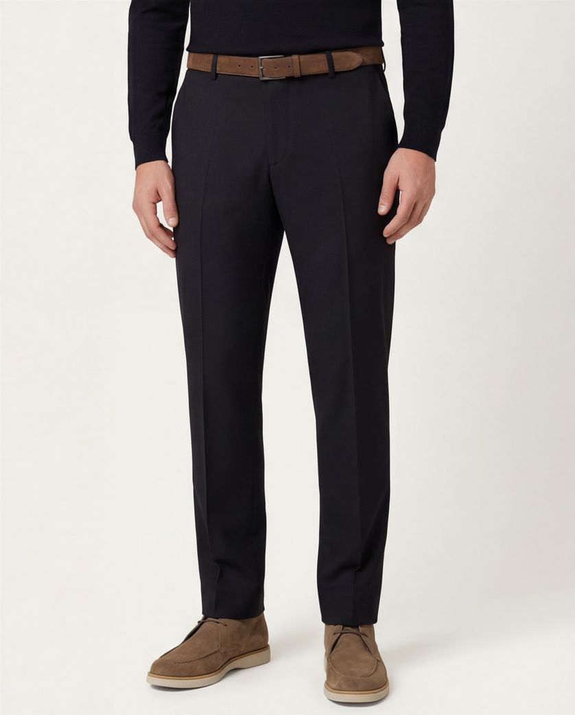 M.E.N.S. pantalon marineblauw wol Madison-U