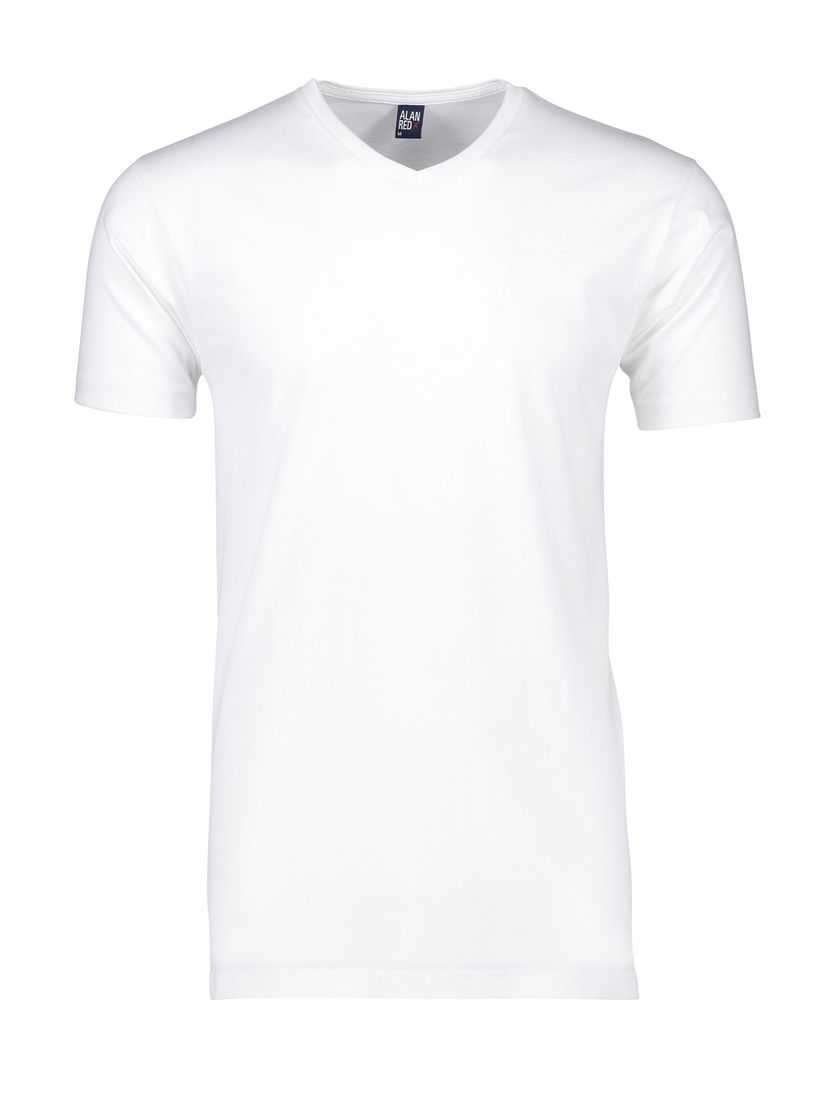 Alan Red t-shirt West Virginia aanbieding effen katoen wit 3-pack