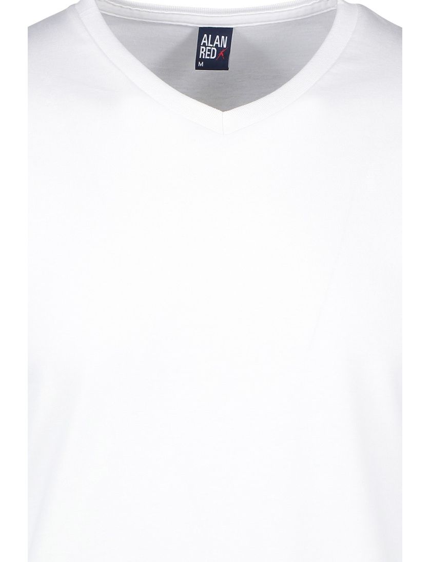 Alan Red t-shirt West Virginia aanbieding effen katoen wit 3-pack