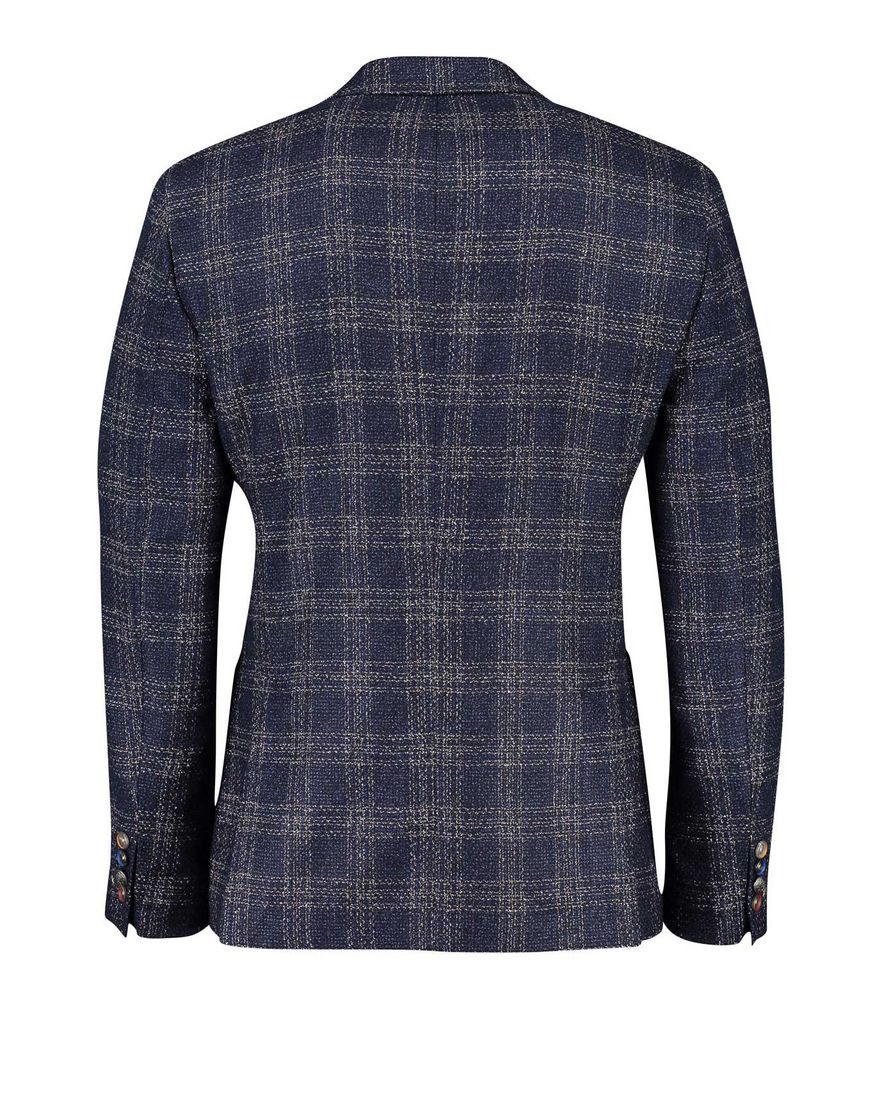 Digel Ken colbert geruit donkerblauw