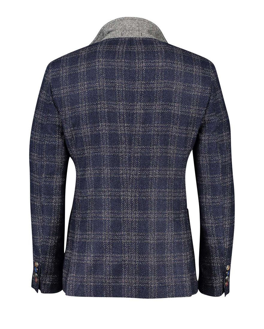 Digel Ken colbert geruit donkerblauw