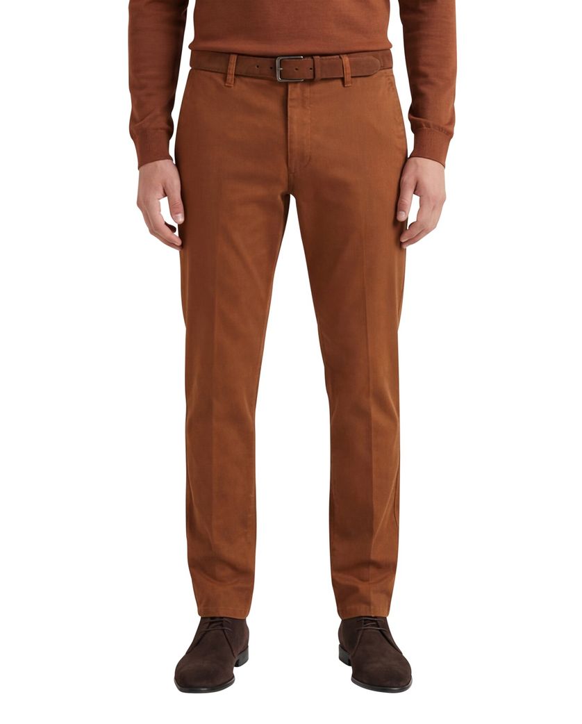 M.E.N.S. pantalon Madison bruin katoen-stretch