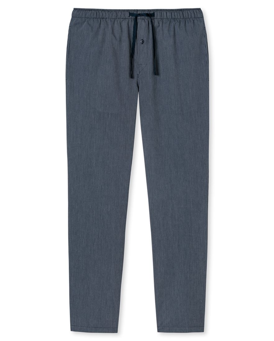 Mix & Relax Schiesser pyjamabroek lang gestreept blauw