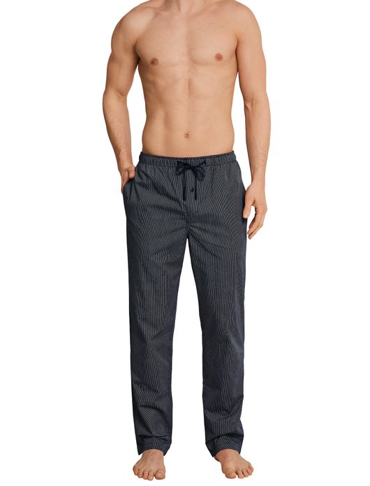 Mix & Relax Schiesser pyjamabroek lang gestreept blauw