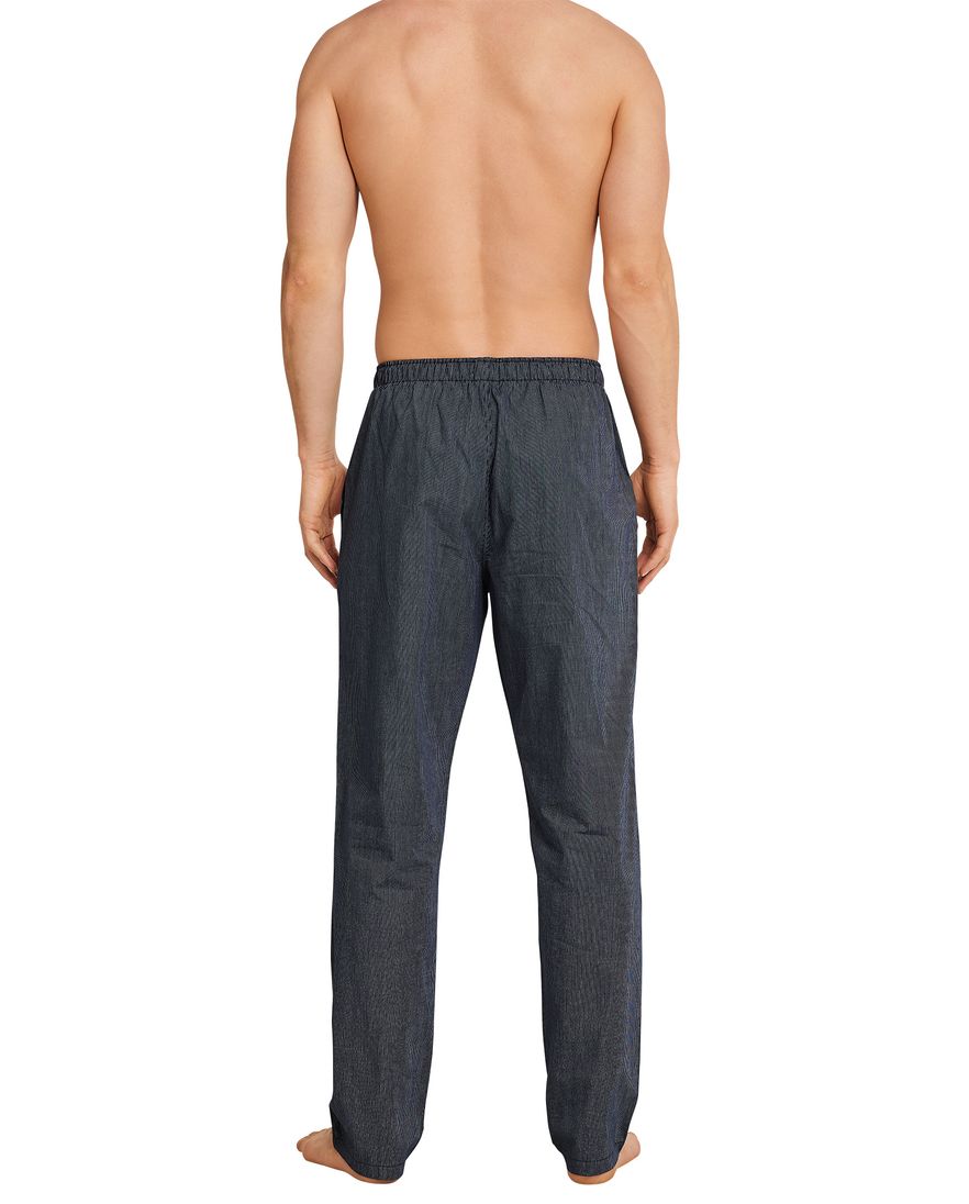 Mix & Relax Schiesser pyjamabroek lang gestreept blauw