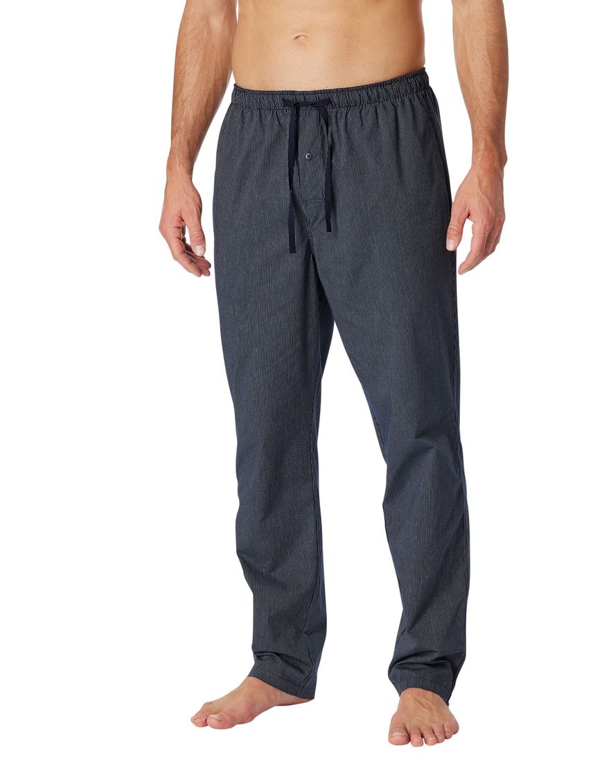 Mix & Relax Schiesser pyjamabroek lang gestreept blauw