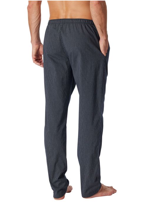 Mix & Relax Schiesser pyjamabroek lang gestreept blauw