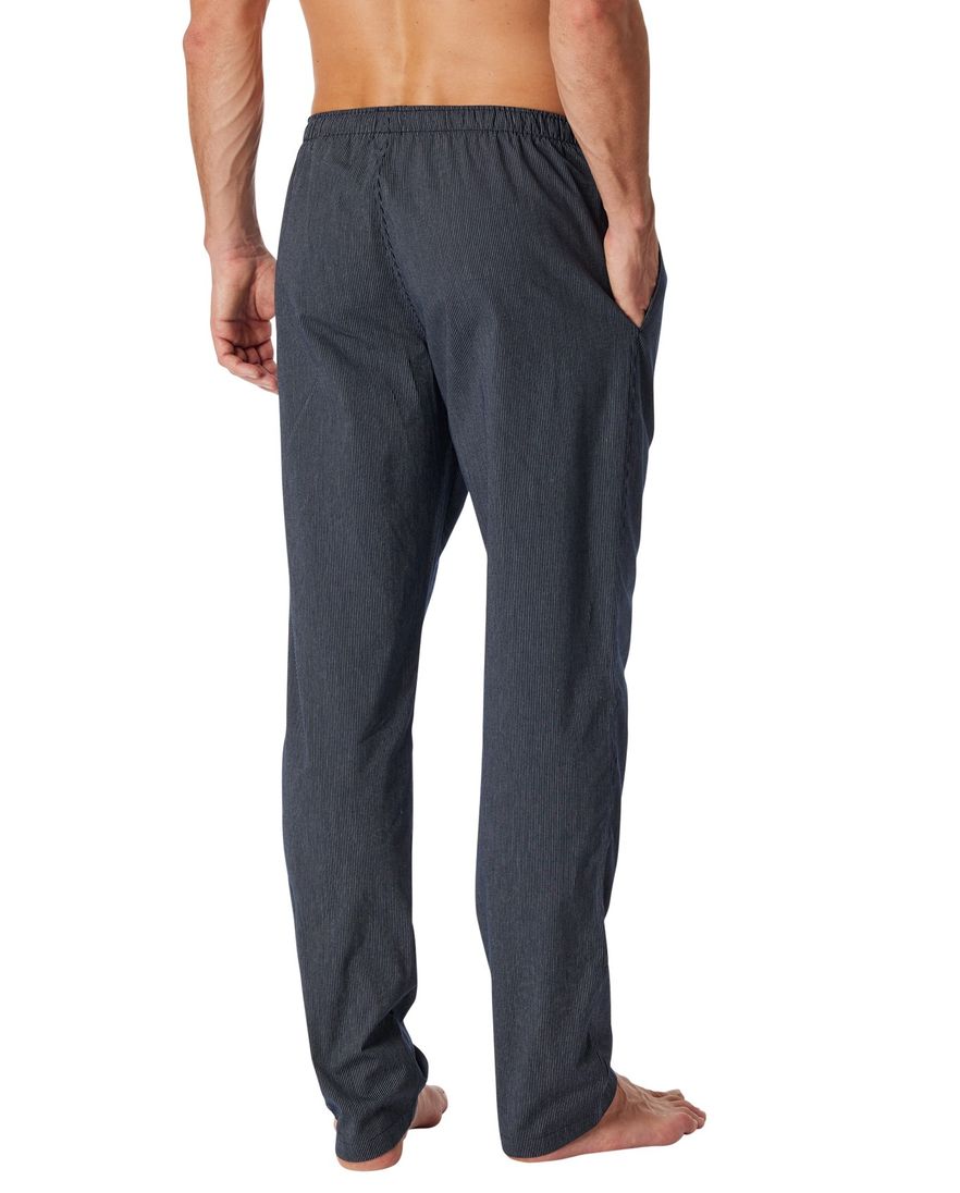 Mix & Relax Schiesser pyjamabroek lang gestreept blauw