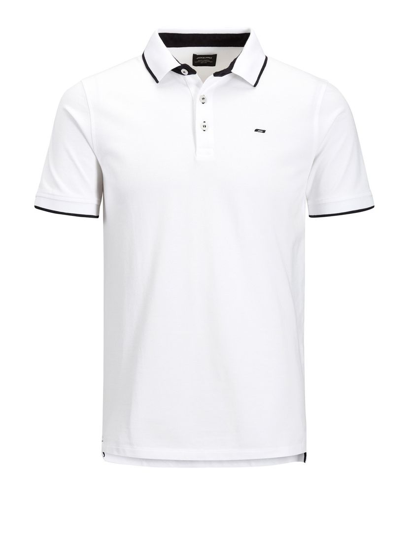 Jack & Jones Plus Size polo wit met logo