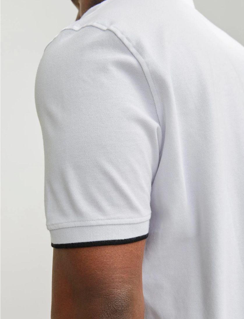 Jack & Jones Plus Size polo wit met logo