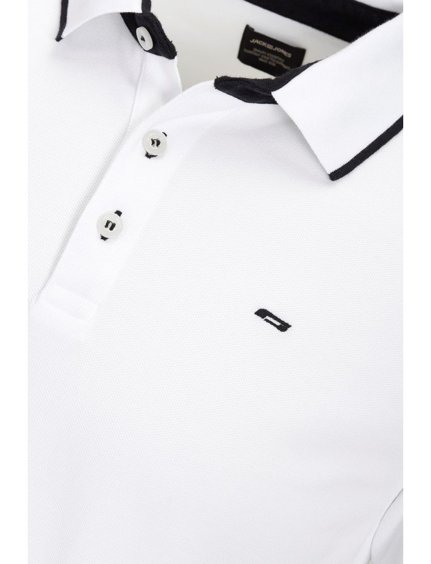 Jack & Jones Plus Size polo wit met logo