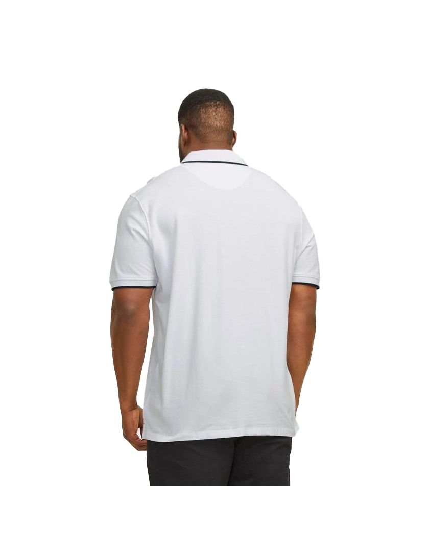 Jack & Jones Plus Size polo wit met logo